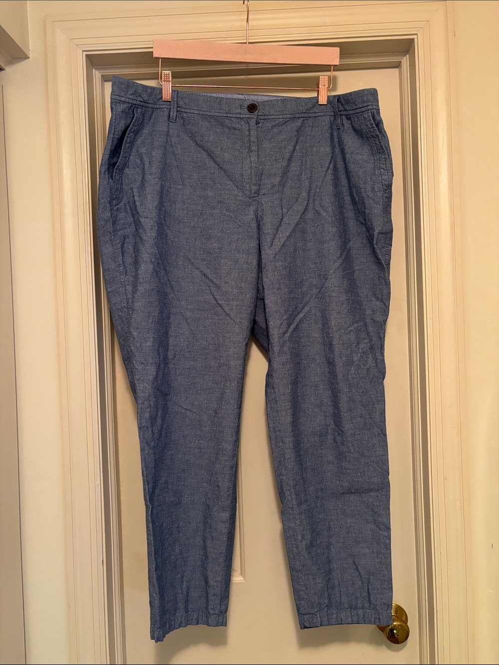 Talbots Chambray Blue Trousers